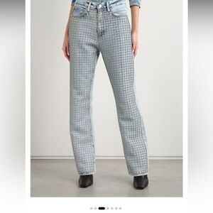 FRAME
The Showgirl crystal-embellished high-rise straight-leg jeans